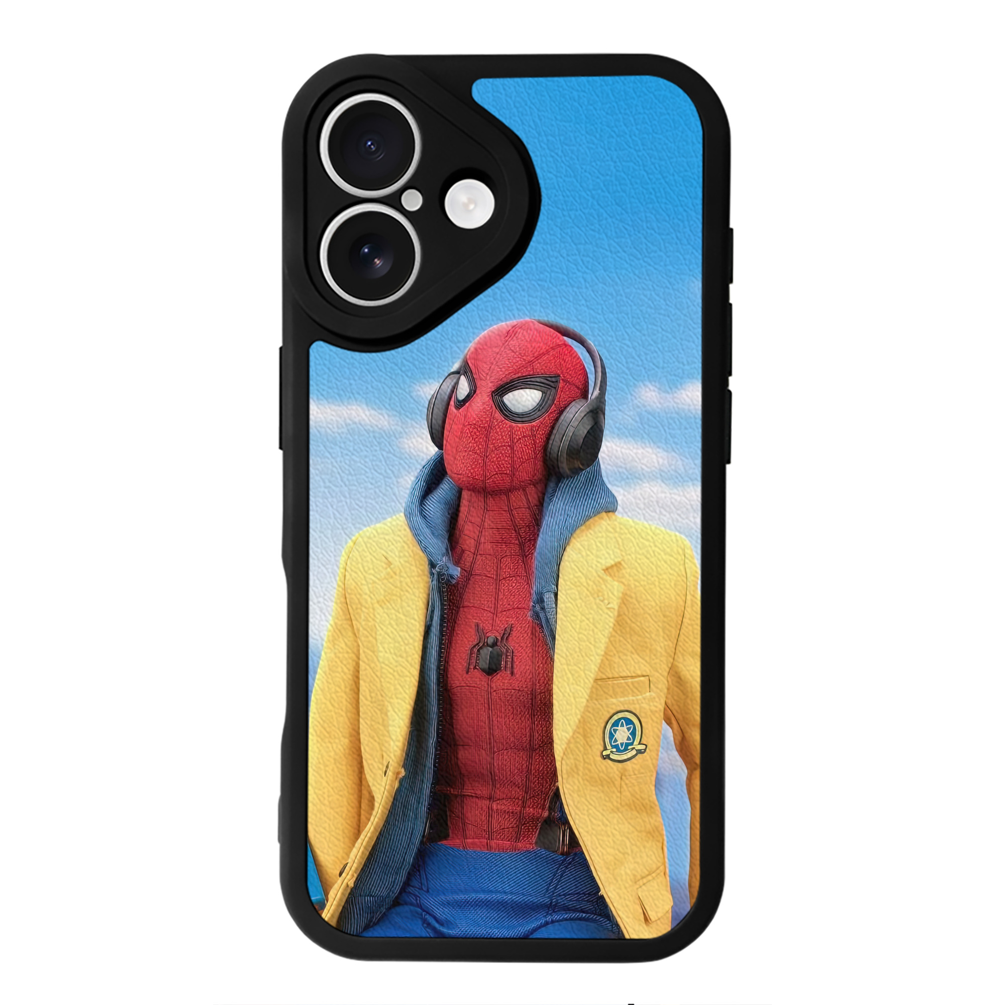 Spider Man スパイダーマン 【iPhone 16シリーズ対応】シリコンスマホケース（レザー調） 材質：シリコン